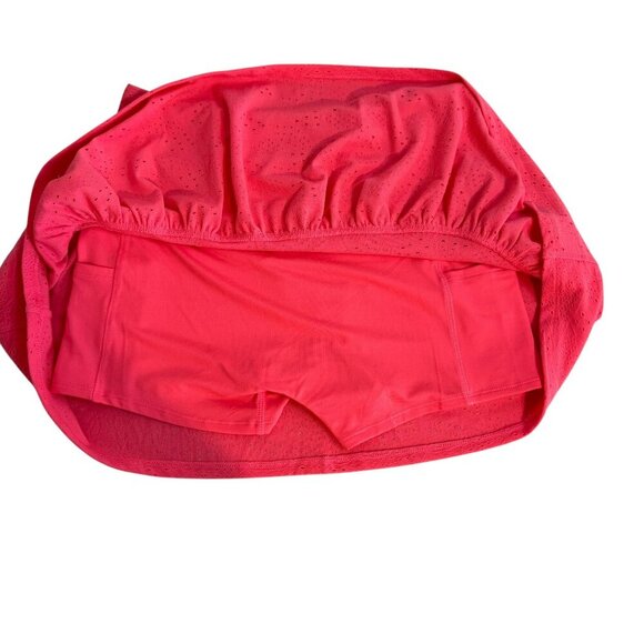 GoettX Coral Pink Eyelet Skort Size S – NWT Athletic Skirt with Shorts - Picture 5 of 7